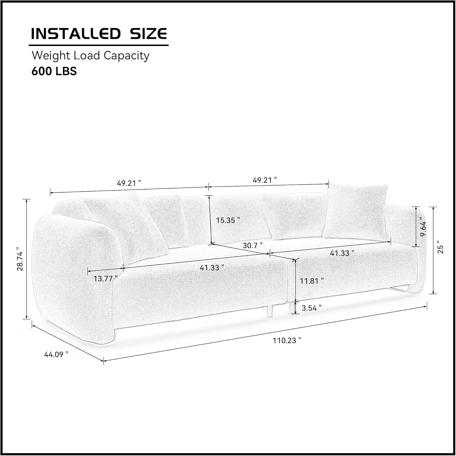 Bouclé 4 Seater - الصورة 2